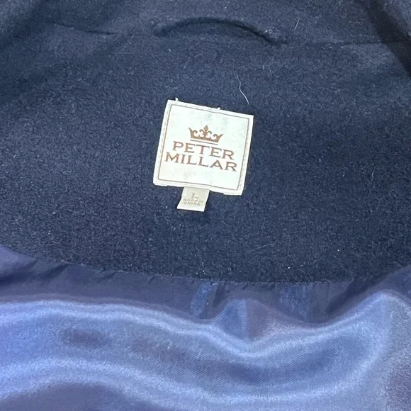 Peter Millar Large Wool Cashmere Blend Lux Insulated Dress Vest Leather Detail - Picture 9 of 11